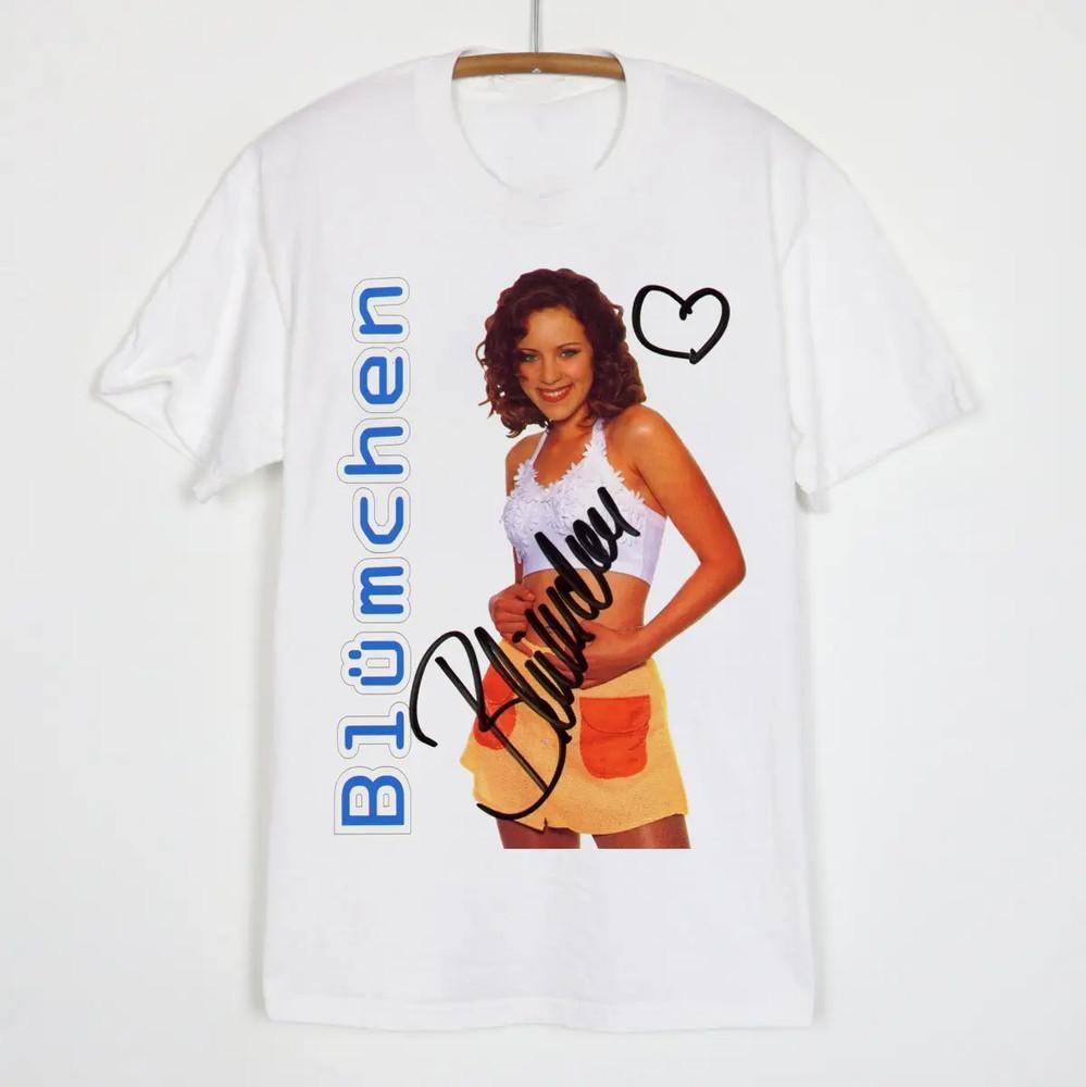Retro Blumchen Jasmin Wagner Chemise Signée Classique Blanche Unisexe S-5XL KH1264 T-shirt Unisexe