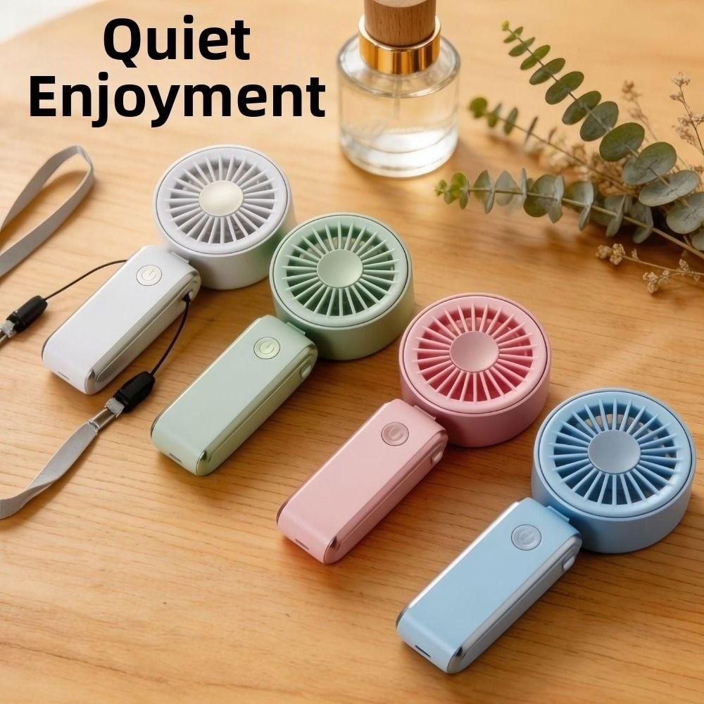 Foldable Portable Electric Fan Quiet Operation Neck Hanging Small Fan Personal Cooling Fan  Summer