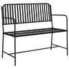 Garden Bench Black 103.5 X 51.5 X 90 Cm Steel