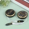 1pcs Portable Retractable Vintage PU Leather Mini Tape Measure Nostalgia Measuring Ruler Vintage Sewn Cm Inch Roll Scale