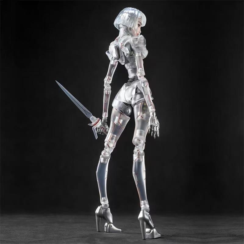 18cm Bone Workshop 1/12 Articulated Action Figure Ai Agent Lady Transparent Mechanical Body Desktop Ornament For Anime Fans