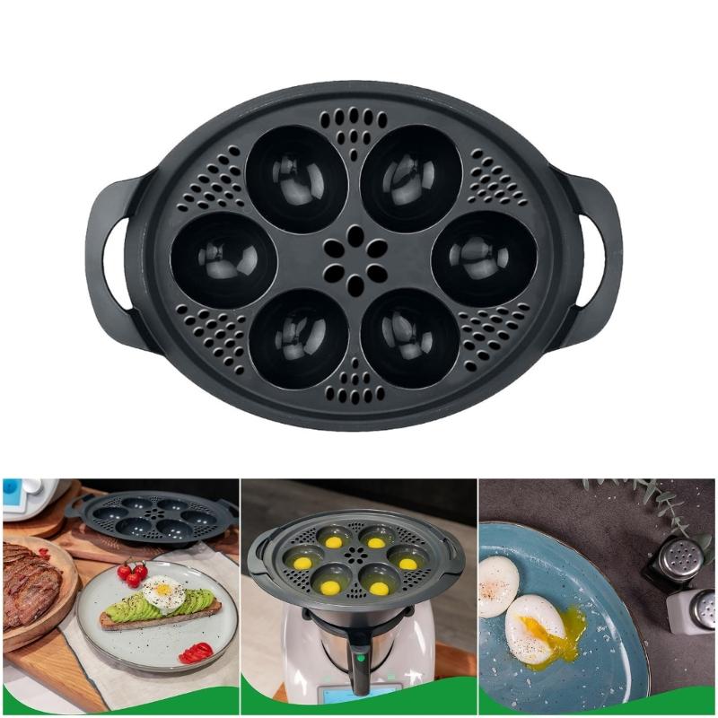 Nonstick Food Grade Eggs Mold For Air Fryers Oven Use Eggs Poacher Cups with Removable Handle Baking Accessories