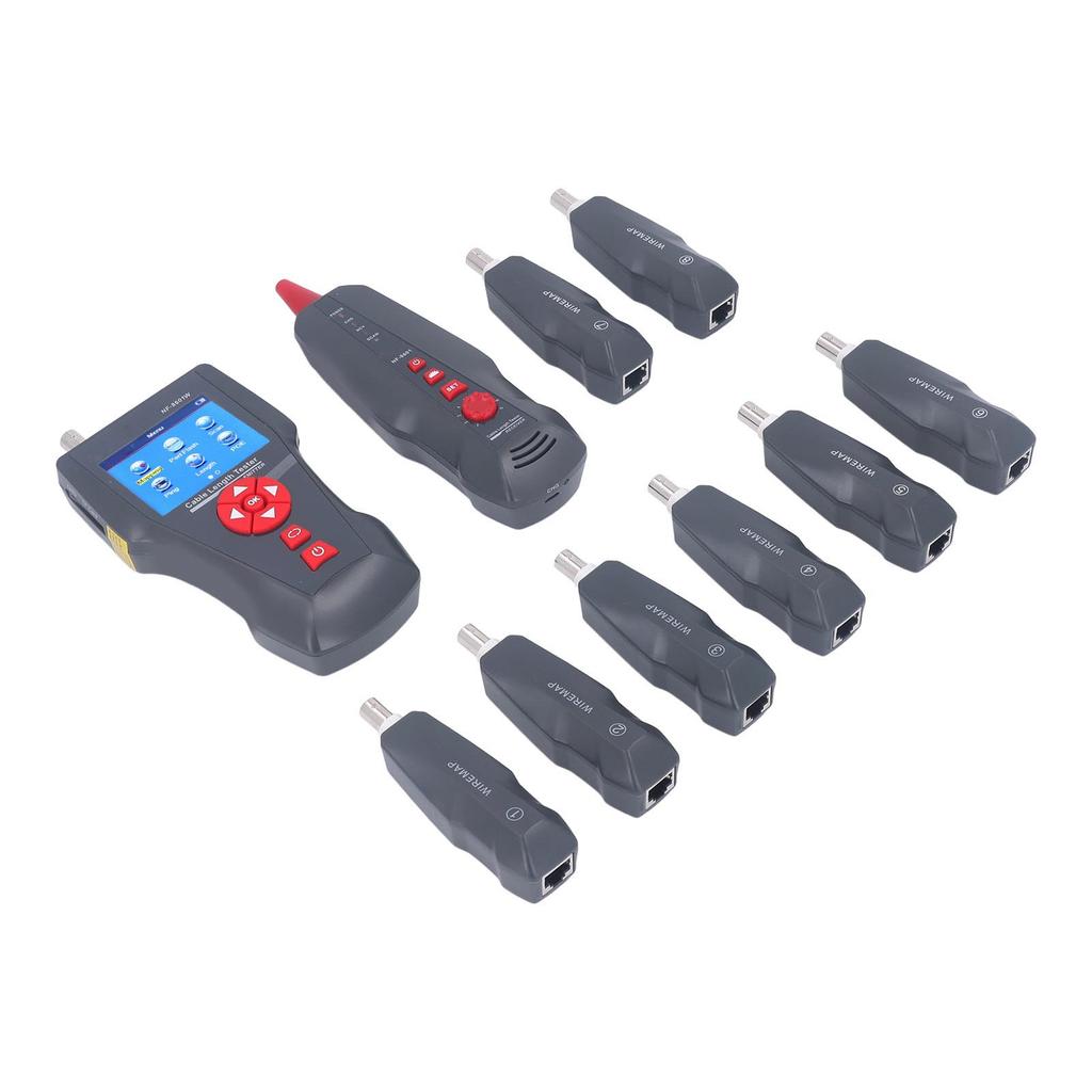 Network Wire Finder with 8 Adapters Cable Length POE Tester LCD Screen Break Point Checker