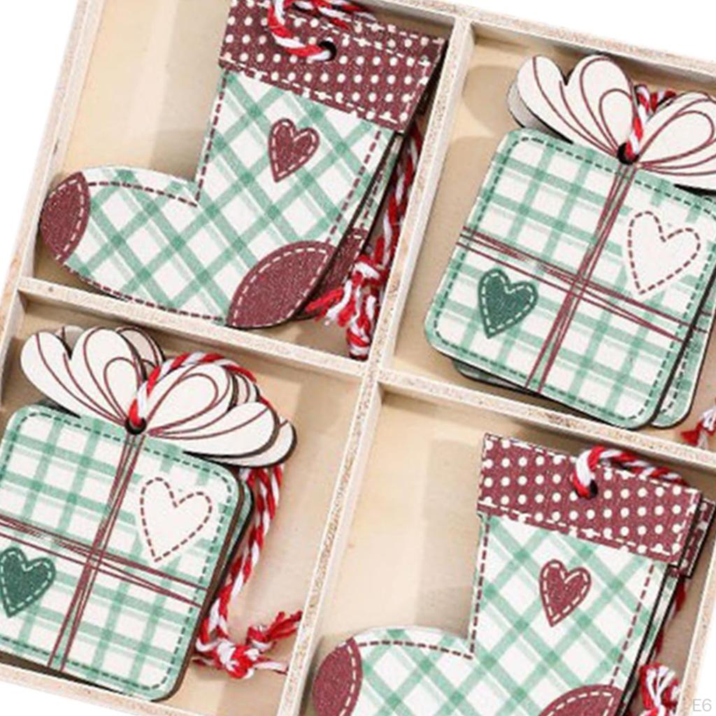 Christmas Decoration Hanging Pendant Wood Ornament Collection Celebration Party Supplies Photo Props