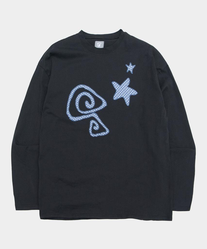 SOMEPLACE MAN Multi Basic Applique Graphic Long Sleeve Oversized Long-Sleeve T-Shirt_3 Colors