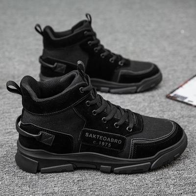 Spring Martin Boots Men's High-top British Outdoor Men's Shoes Tooling Trendy Shoes Versatile Casual Board Shoes