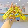 MINIONS Keychain Cartoon Anime Creative Car Keyring Girl Backpack Pendant Cute Despicable Me Doll Hanging Decoration Toy Gift