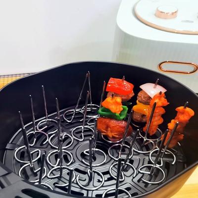 10 ks horkovzdušné fritézy, vertikální gril, špíz, univerzální příslušenství, potravinářská třída 304, speciální pečící jehla z nerezové oceli