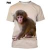 Little Monkey Bedrucktes Herren Freizeit Kurzarm T-Shirt Herren T-Shirt