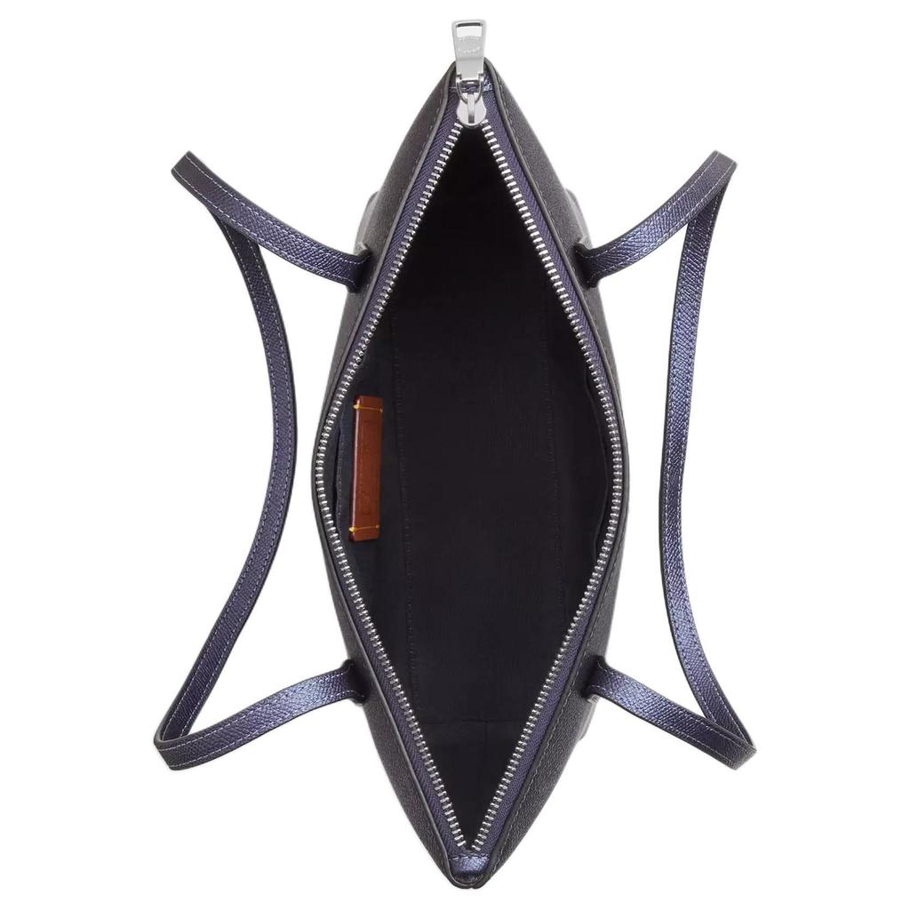 Coach Fiona beschichtetes Canvas und Glattleder Umhängetasche Mittel Damen Marineblau CW396-SBLNV