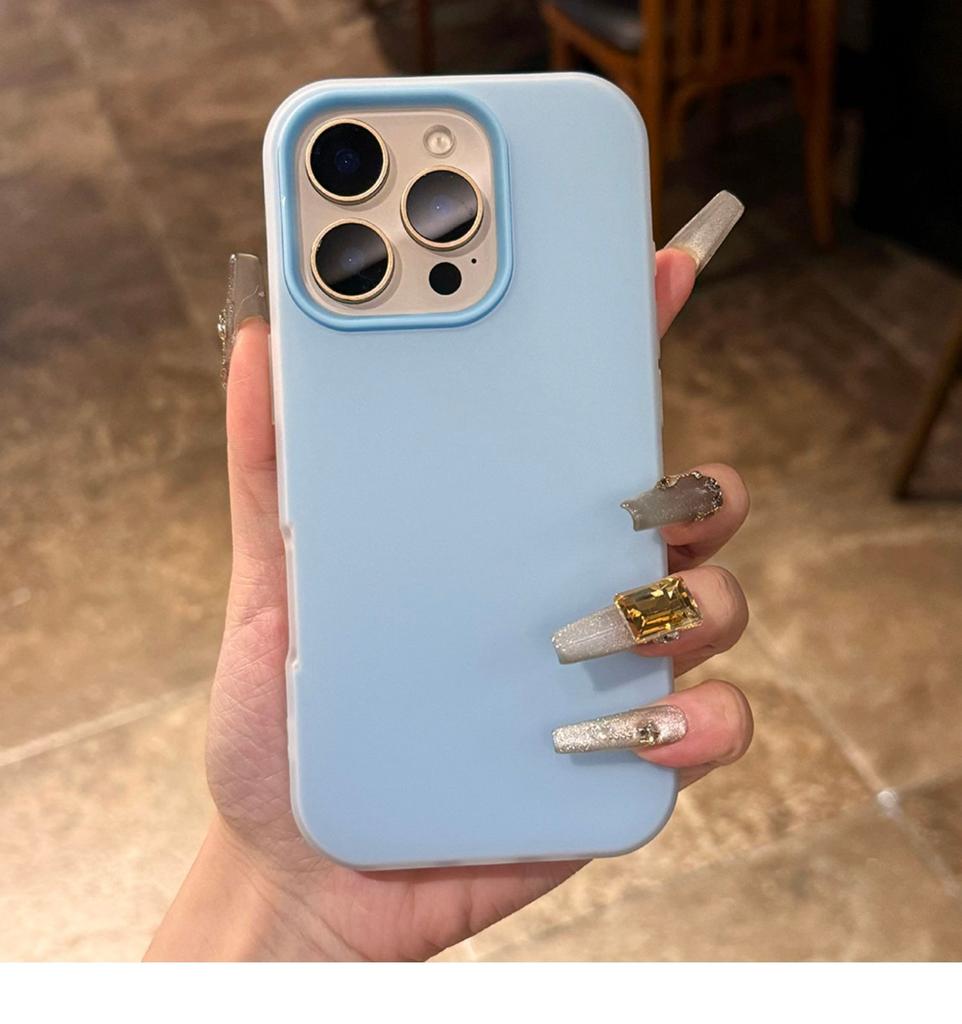 Luxusní Průhledný 2 v 1 Kryt na Telefon Barvy Bonbónů Pro iPhone 11 12 13 14 15 16 Pro Max Čirý Nárazník Zadní Kryt