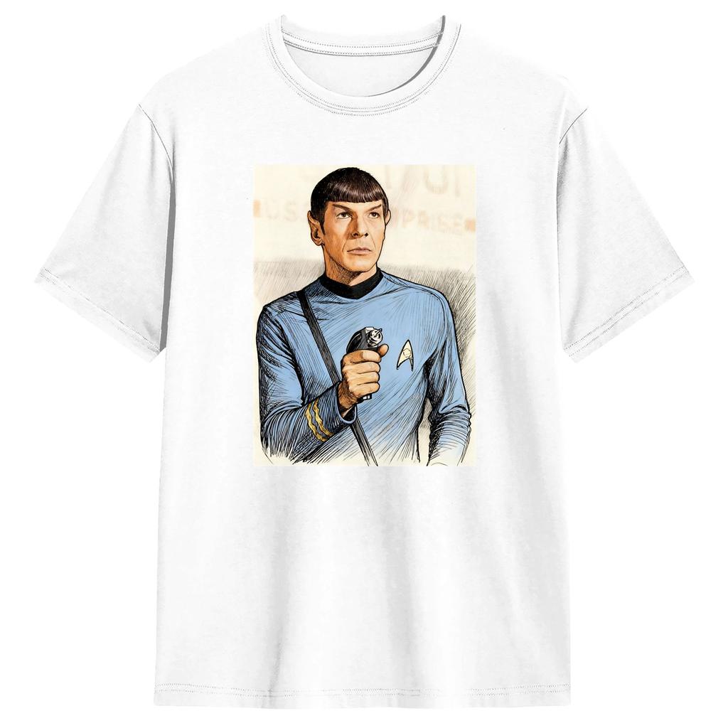 Mr Spock Stars Treks T Shirt Summer Leisure T Shirts Mens Cotton Crew Neck Oversized Top Tees Short Sleeve Y2K Funny Tshirt