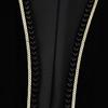 European and American Women's Sequin Embroidered Velvet Cardigan Vest