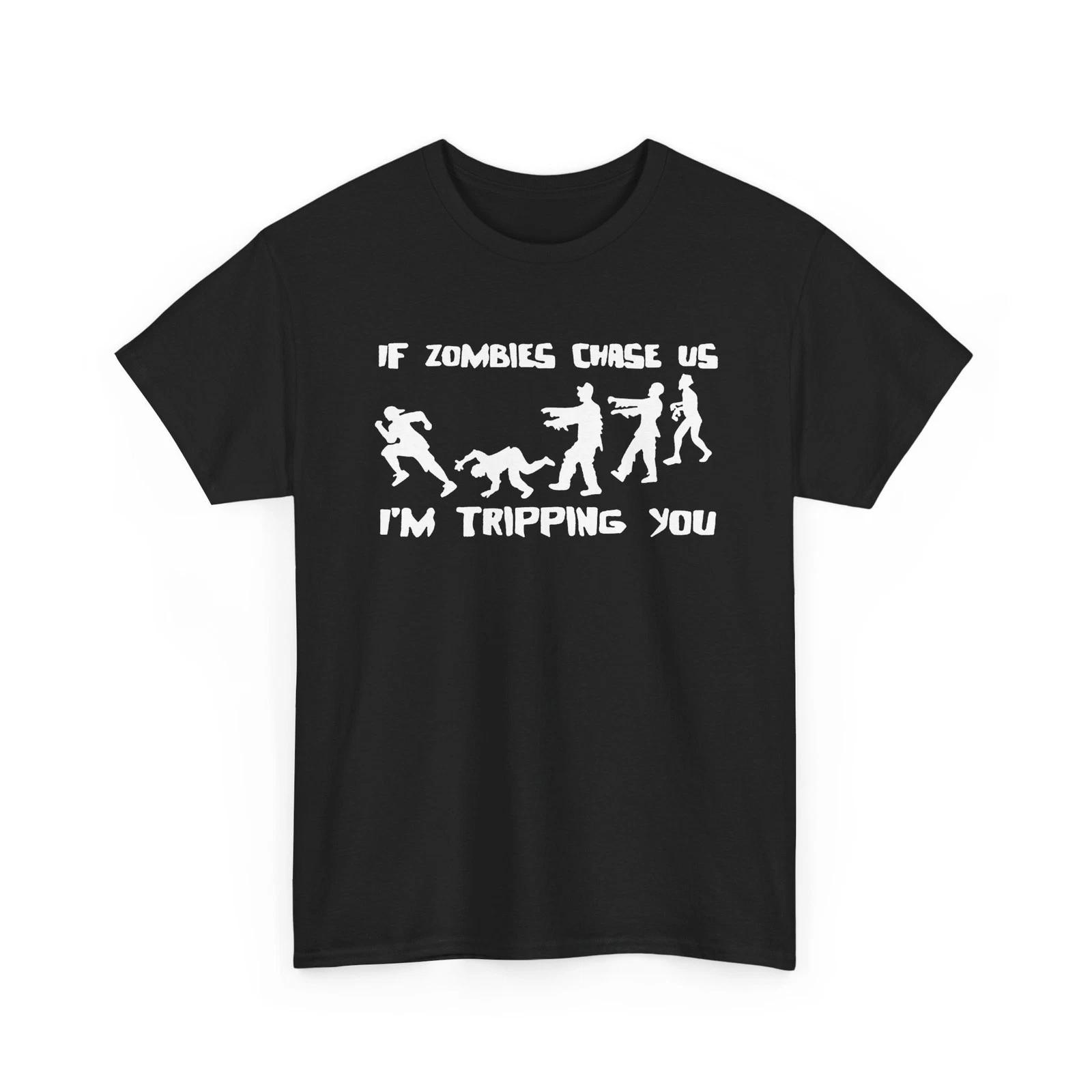 Zombies Chasing Run Shirt Unisex Heavy Cotton TShirt L