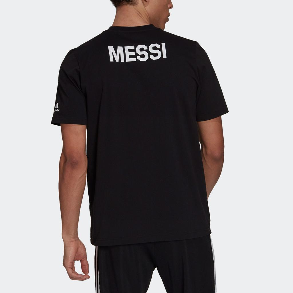 adidas Messi Soccer Jerseys Men's Black Moderate Straight Fit HA5455