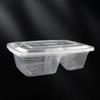 800ml Disposable Dual-Compartment Rectangular Food Container