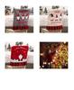 Christmas Decoration Chair Cover Creative Cartoon Machine Embroidered Linen Christmas Flower Chair Back Cover Car Backrest Set