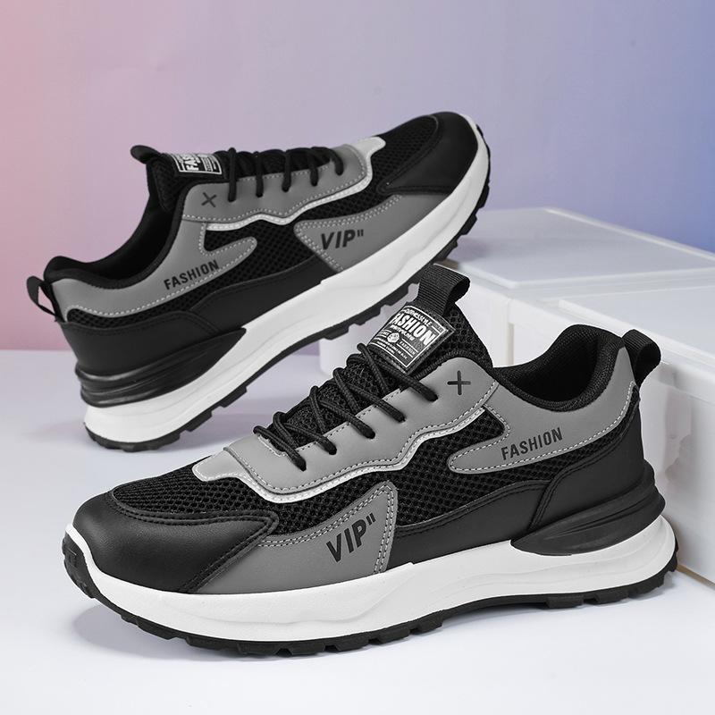 

New Men s Breathable Mesh Shoes, Versatile Thick-soled Casual Running Dad Shoes 39