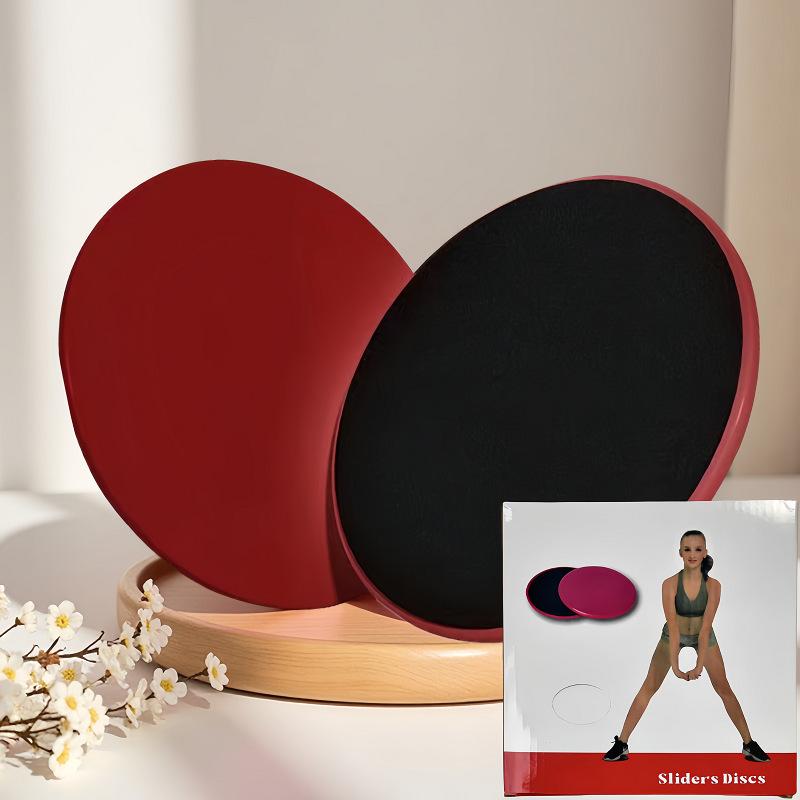 2pcs Pilates Slide Discs Yoga Abs Fitness Foot Mat Sled Waist Trainer Slide Board for Hip Lifting and Core Strength Training