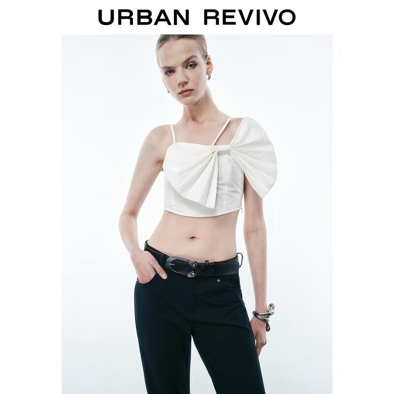 UR Women s Irregular Bowknot Crop Camisole S