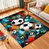 1PC Football Art On Colorful Background Print Carpet Rug for Living Room Bedroom Sofa Doormat Home Decor Non-slip Floor Mat