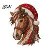 Unique Festive Home Decor Christmas DIY Patchwork Kit, Halloween Witch Hat Sewing Xmas Creative Fabric Craft Supplies Animal Kit for Beginners,