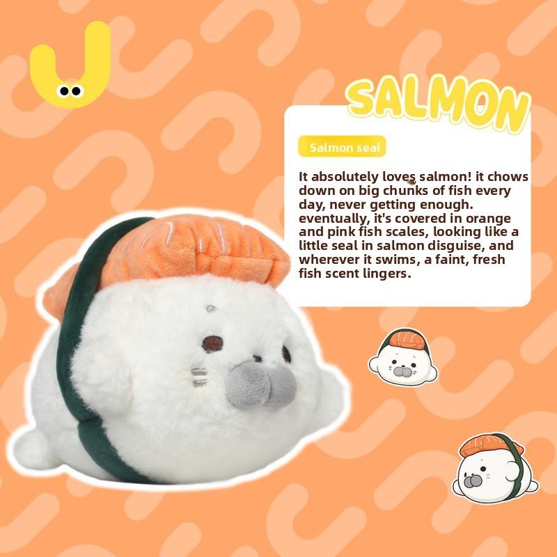 Salmon Seal Plush Toy With Long Plush Material For Kids And Girls Birthday Gift