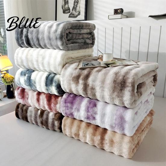 Plüsch-Überwurf 3D-Blasen-Decke Tie-Dye Kunst-Kaninchenfell-Textur Tragbar Büro-Nickerchen Fleece Weich Warm Gemütlich Dekorative Abdeckung für Couch Sofa Bett
