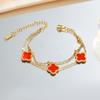Fashion Bracelet Four-leaf Clover 18k Titanium Steel Bracelet Light Luxury Senior Sense of Female Bracelet Simple Niche Hand Jewelry