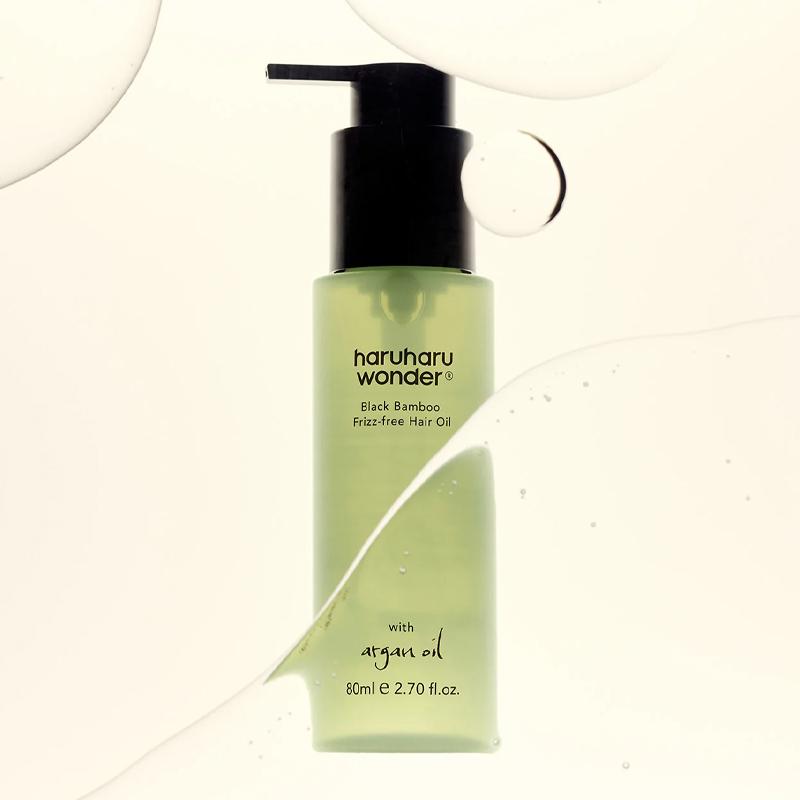 HARUHARU WONDER Черное бамбуковое масло для волос без пушистости 80 мл