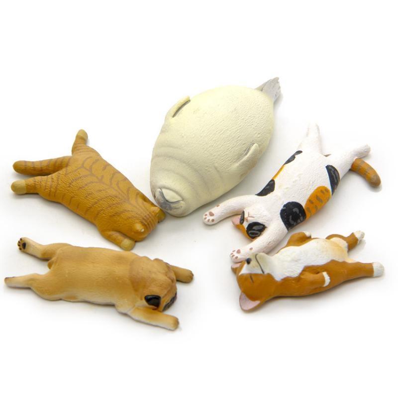 5 Arten Warme Serie Japanisch Eingenickt Z00 Zoo Corgi Katze Seehund Mops Handgemacht Kühlschrankaufkleber Schreibtischdekorationen 2023