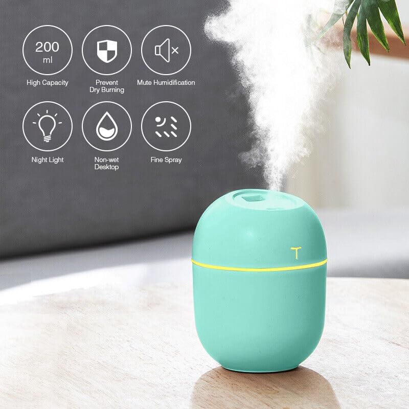 Storevise Cool Mist Humidifiers Essential Oil Diffuser Aroma Air Humidifier W/Colorful Change For Car,Office,Babies,Humidifiers For Home,Air Humid