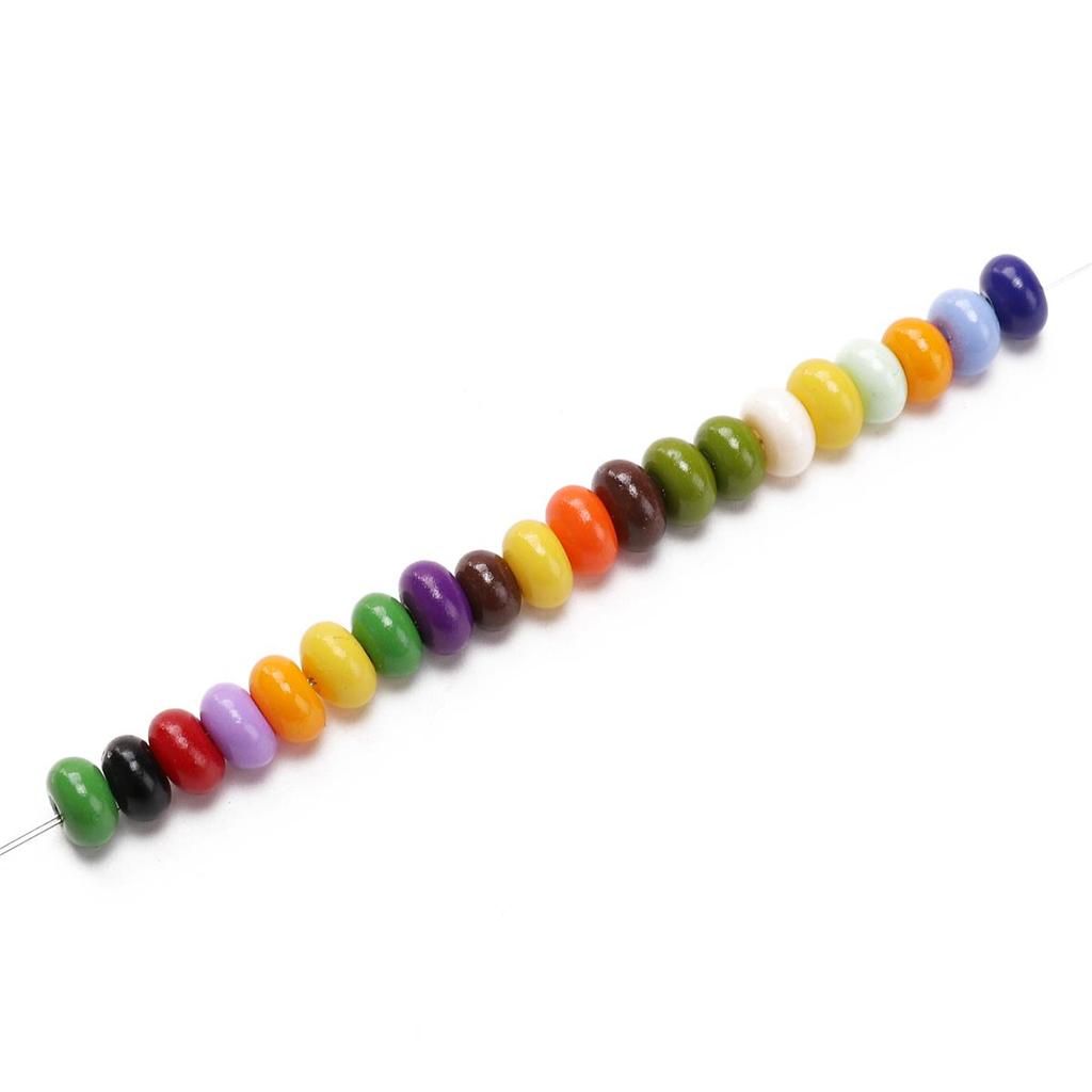 60 pezzi perline di vetro in bottiglia ciondolo pittura a olio abaco perline ceche perline distanziatrici per gioielli accessori per la creazione