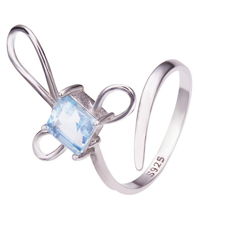 Butterfly Knot Natural Purple Citrine Garnet Olivine Topaz Ring Women'S S925 Sterling Silver Colored Jewelry