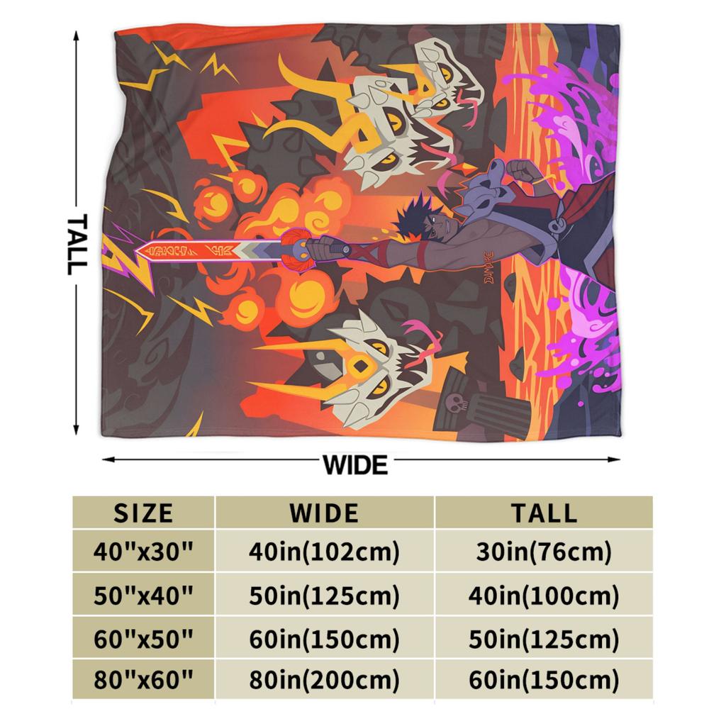 Hades Zagreus Flannel Blanket  Soft Warm Throw Blanket for Outdoor Travel Office Novelty Bedspread Sofa Bed Cover