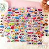 12Sheets/set Cartoon Vehicles  Rewards Sticker Puffy Bubble Toys Stickers