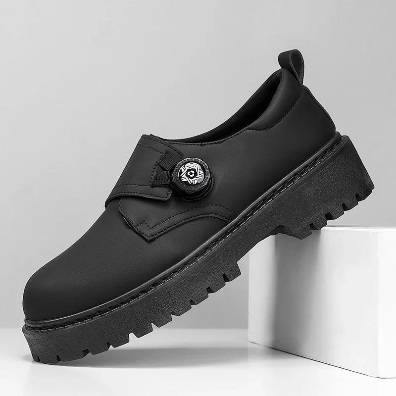 

Горячая Мода Мужская Кожаная Обувь Дизайнерская Повседневная Деловая Платье Оксфорды Платформа Лоферы Слипоны Мокасины Толстая Подошва Свадебная Обувь 39 чёрный