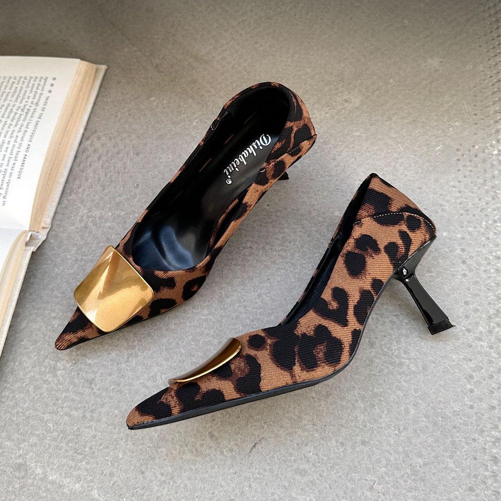 Single Shoes Spring New Pointed Professional Commuter Cat Heel Work Shoes Not Tired Feet Shallow Mouth Temperament High Heels Women