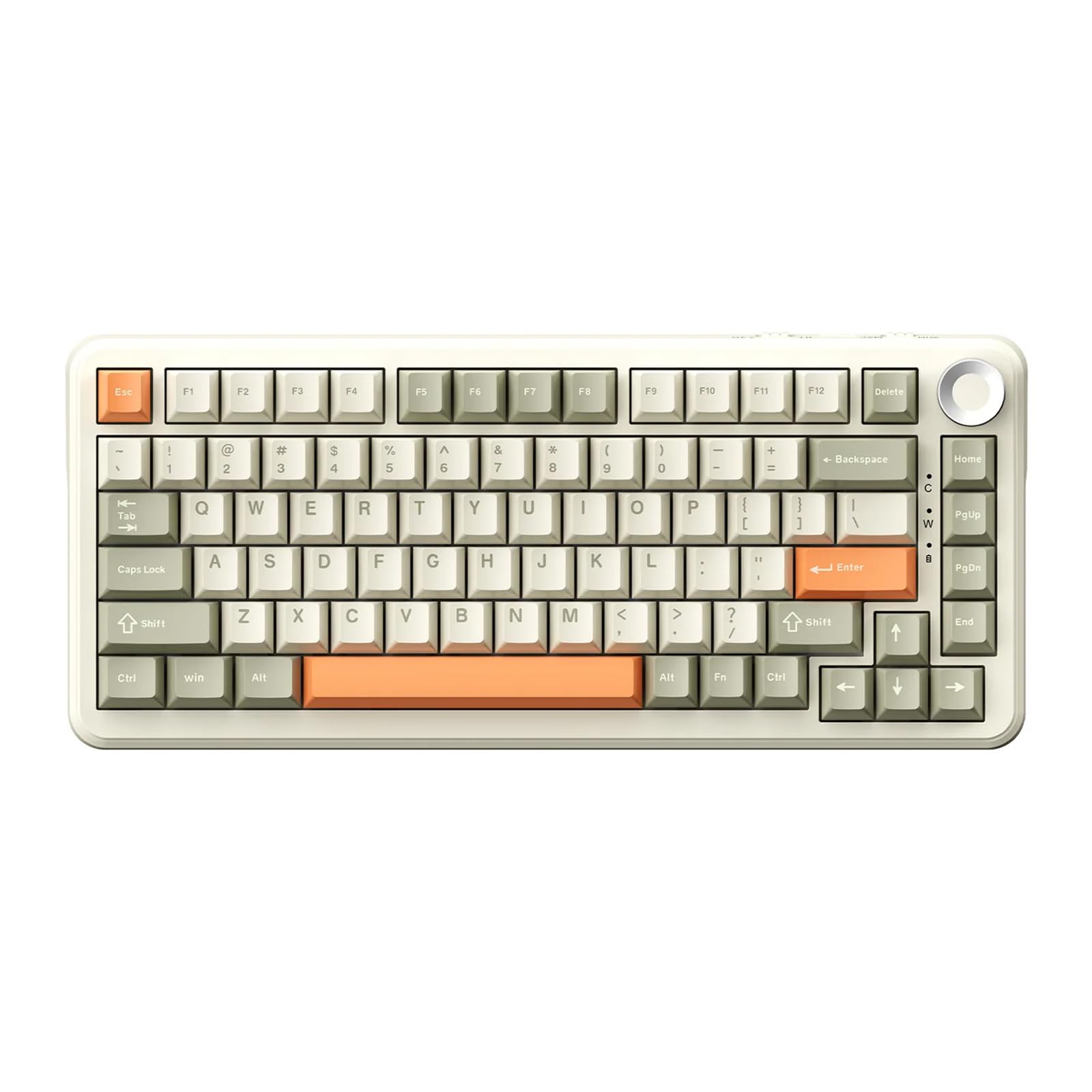 

AJAZZ AK820 MAX PLUS Mechanical Keyboard Wired and Wireless 82 RGB Gasket Retro Colors (Screenless Model), Compatible, Keys, 75% Layout, Backlight,