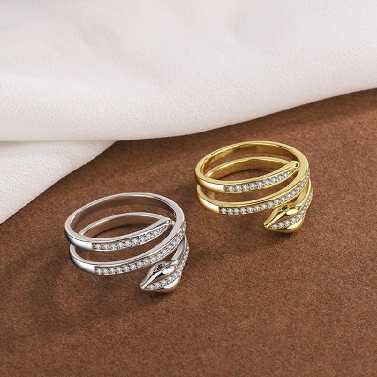 Trendige Schlangen-Wickel-Motiv-Ringe Schicke Legierungs-Schlangenringe Schmuck Einzigartige Ringe Für Frauen, Die Einen Einzigartigen Stil Suchen