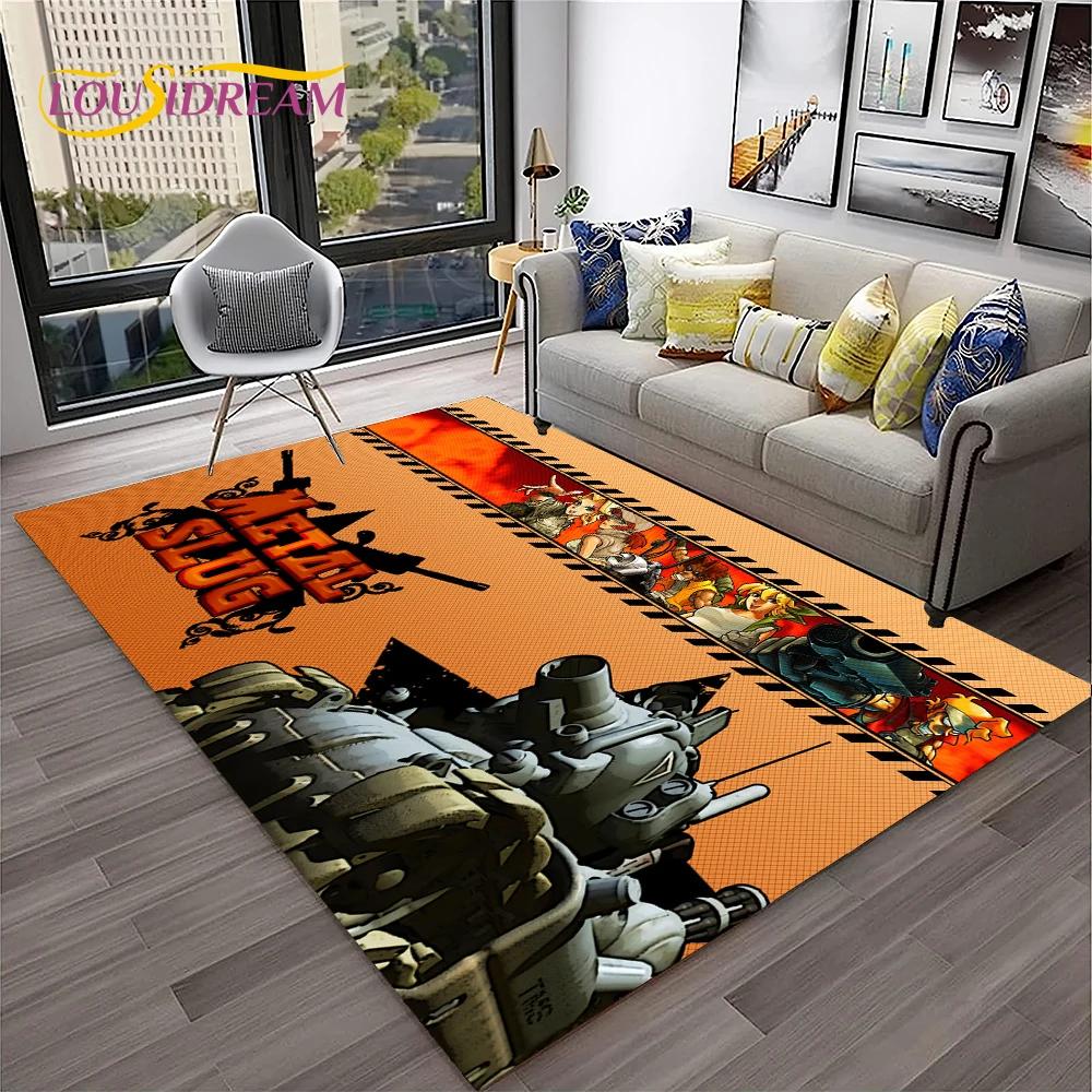 Cartoon Metal Slug Gamer Retro Game Carpet Rug for Home Living Room Bedroom Sofa Doormat Decor,kids Area Rug Non-slip Floor Mat