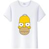 Casual Disney Cartoon Simpson Harajuku T-shirt Summer Blouses Ladies Men White Tees Tops Short Sleeve Blouses Women 90S Tshirt