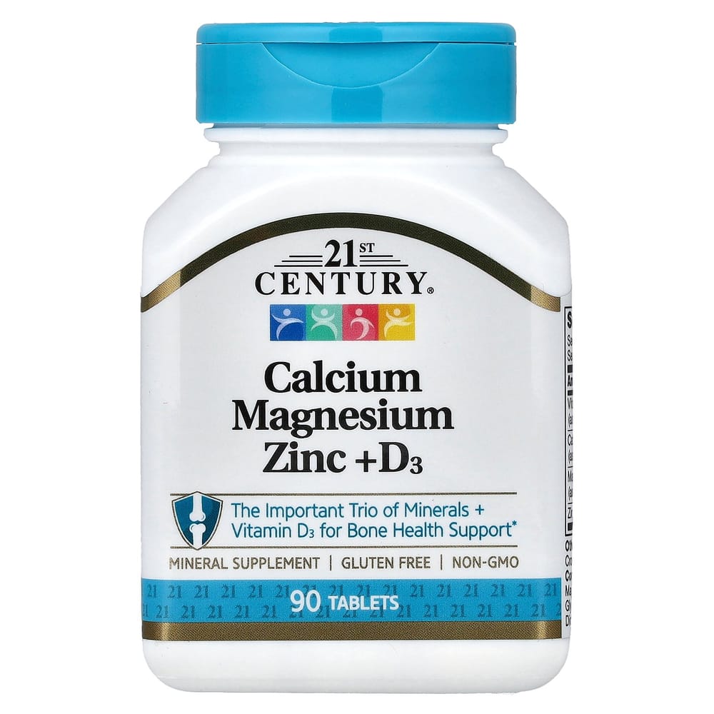 

21st Century Sentry Calcium Magnesium Zinc + D3, 90 Tablets