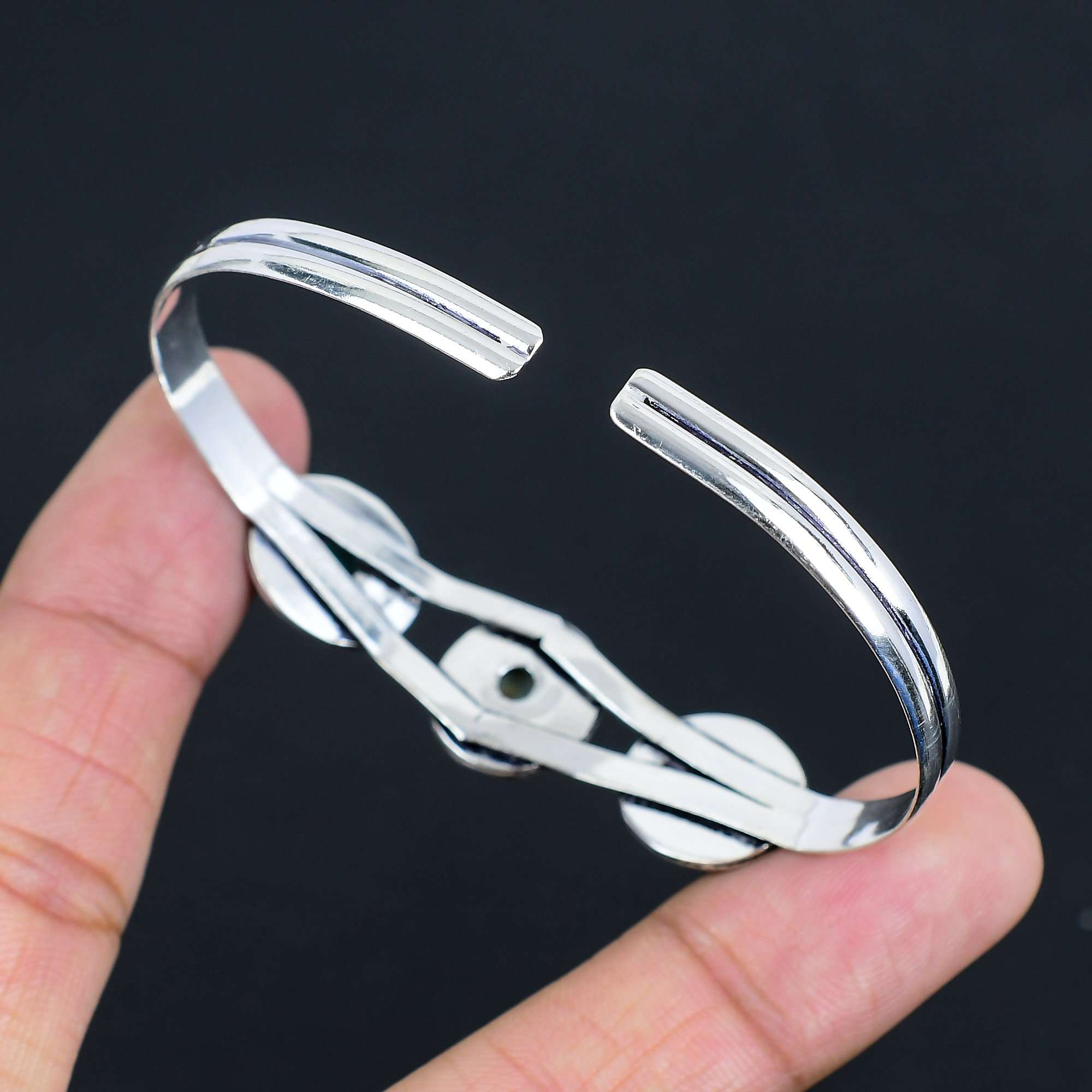 

Браслет из натурального голубого ларимара | Серебро 925 пробы | Регулируемый браслет | Браслет-цепочка ручной работы для подарка