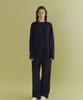 ANDNEEDS Bailey Boat Neck Sheer Knit (Navy)