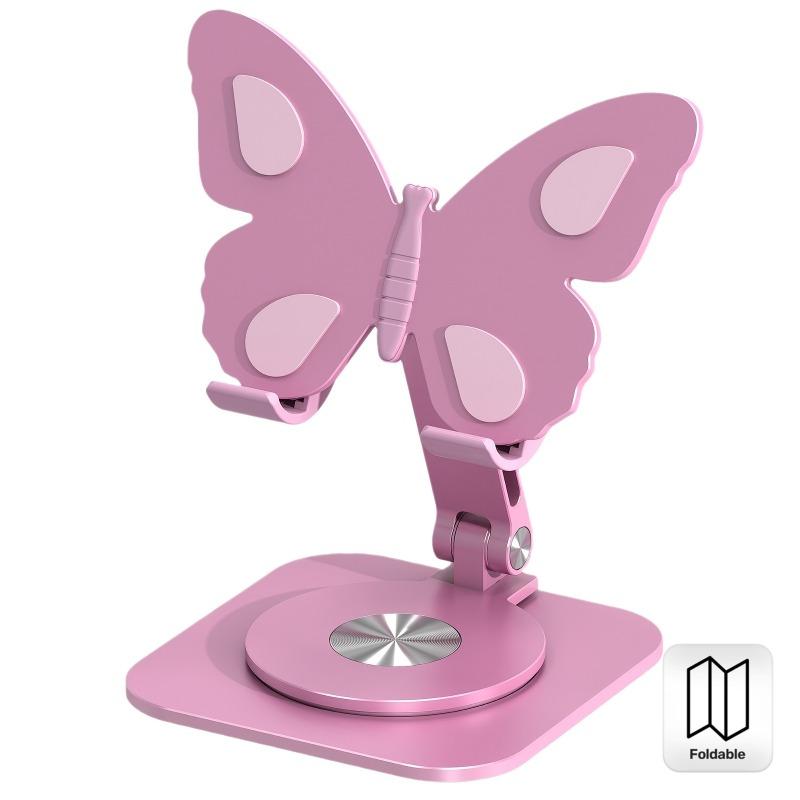 1Pc Stylish 360 ° Adjustable Butterfly Phone Holder - Rugged Foldable Holder - Suitable for Phones and Tablets