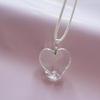 Unique Crystal Heart Necklace Fashion Sweet Cool Heart Clavicle Chain Lace Up