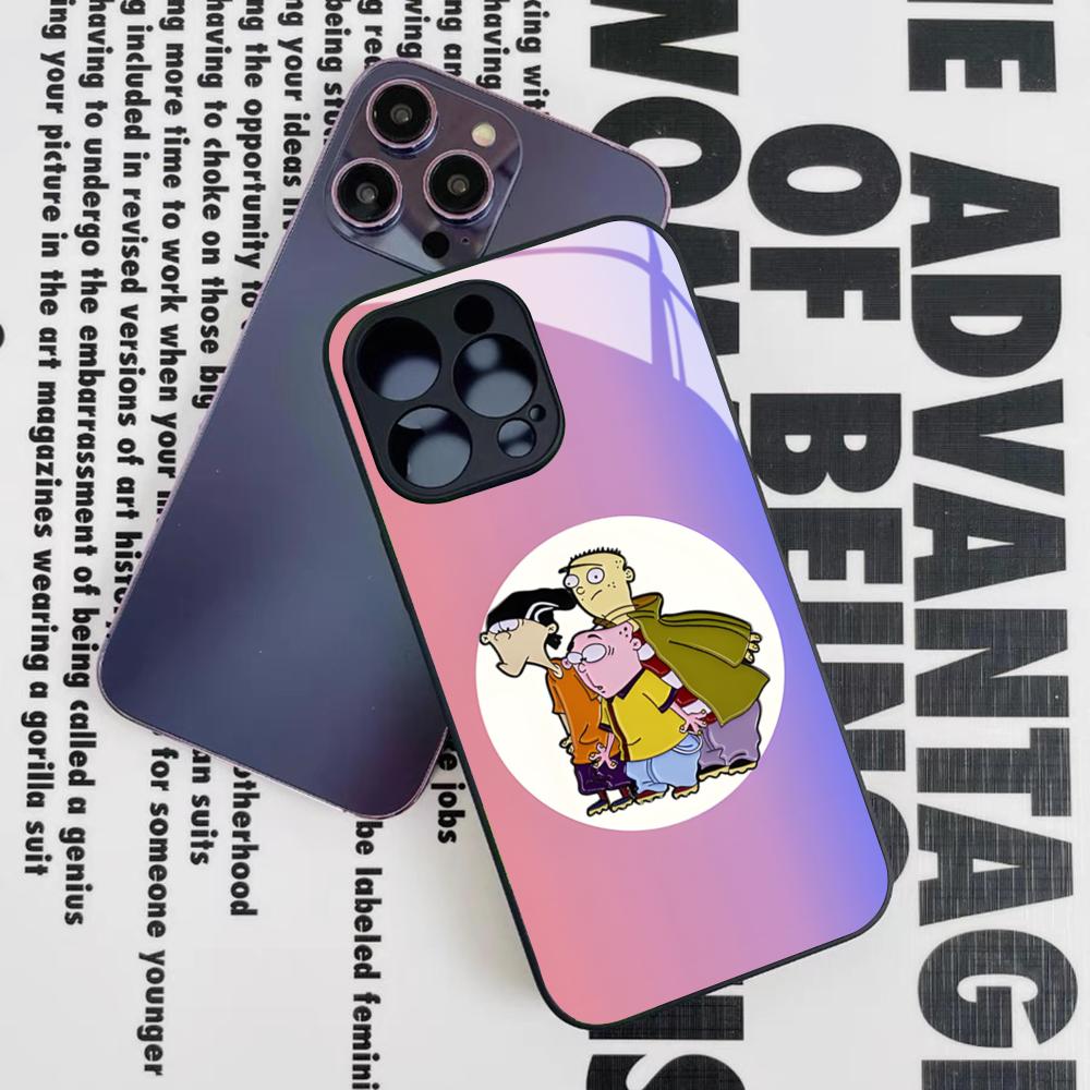 Ed Edd N Eddy Phone Case for Iphone 17 16 15 14 12 11 13 Pro Max Mini X Air Puls Black Glass Cover