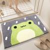 Plush Bathroom Rug Non-Slip Absorbent Floor Mat Toilet Entrance Quick Dry Cartoon Style