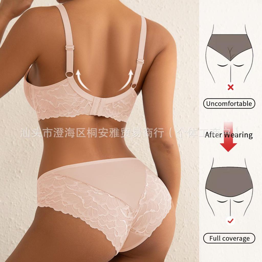 Cross-border Sexy Lace Push-up Bra Set for Women - Hot Selling